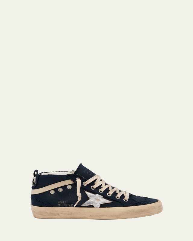 Mid Star Canvas Wing-Tip Sneakers